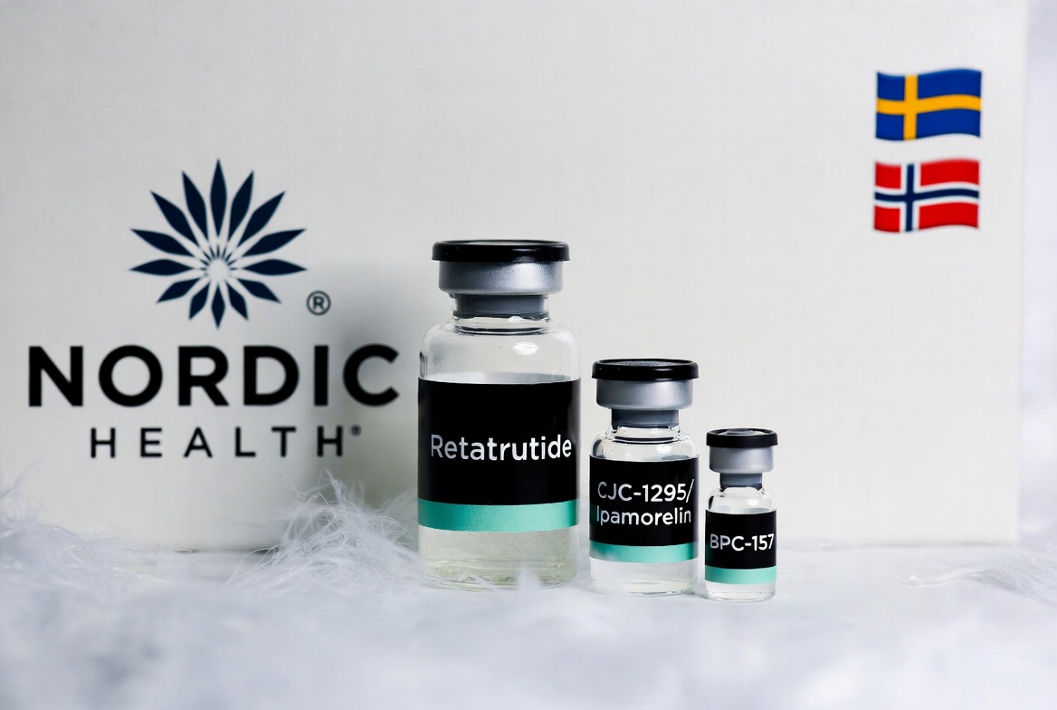 Vekttap Elite – peptidpakke med Retatrutide 10mg, CJC-1295 + Ipamorelin, BPC-157